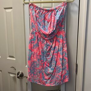 Strapless Lilly Pulitzer cotton dress